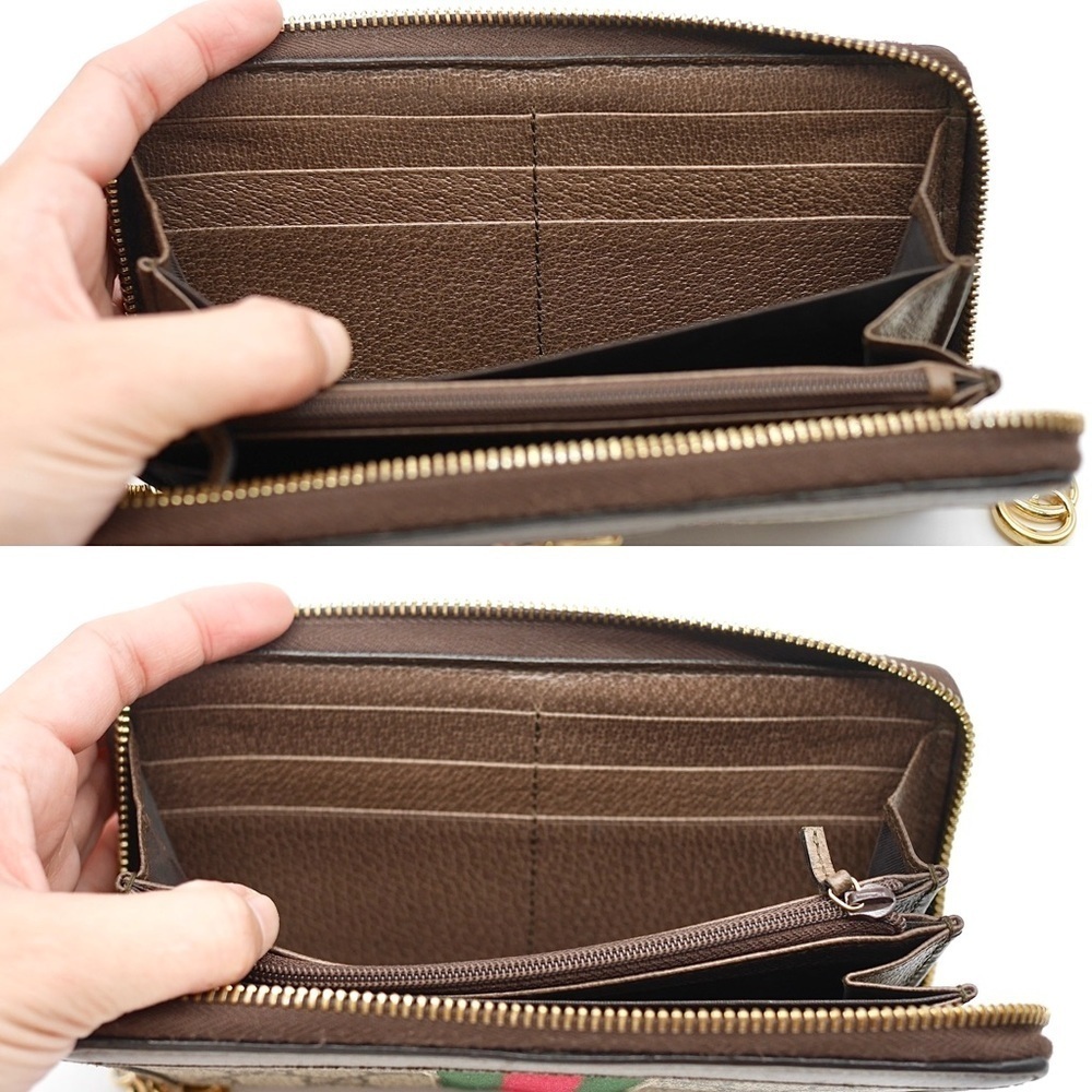 🍓GUCCI Ophidia Sherryline Wallet Brown - Picture 4 of 11